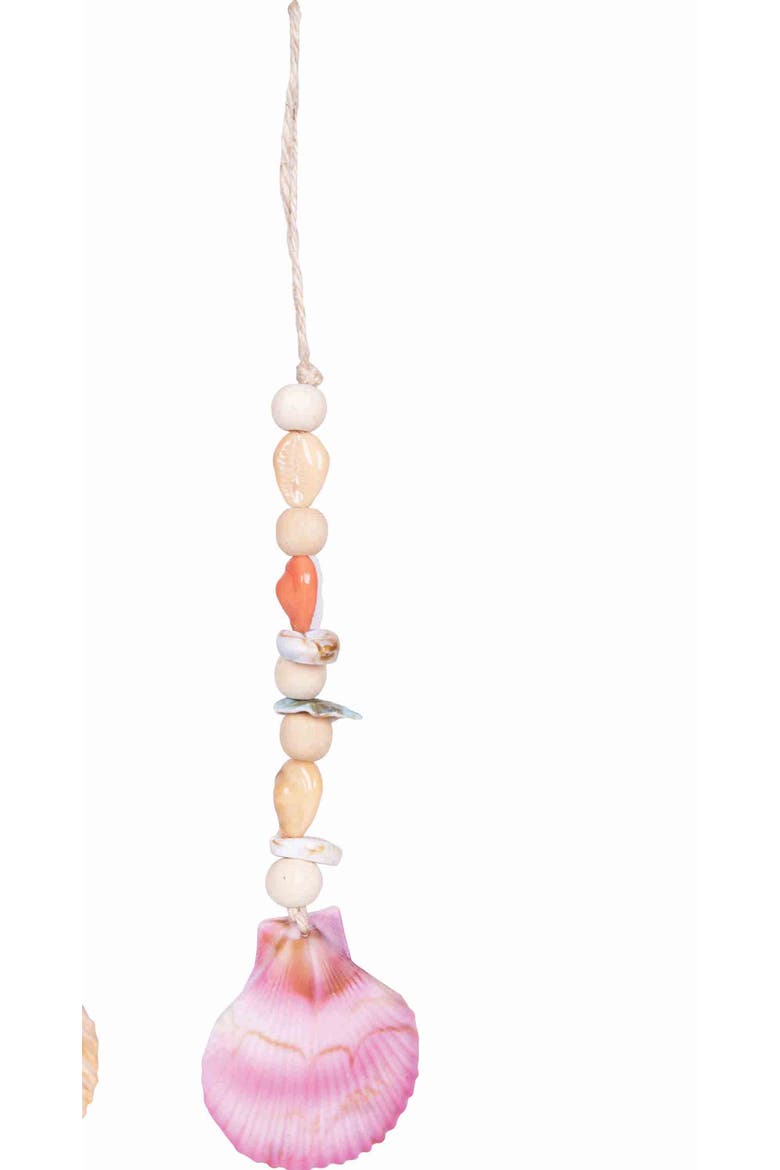 Boho Shell Drop Christmas Tree Ornaments  Set of 3, Alternate, color, White