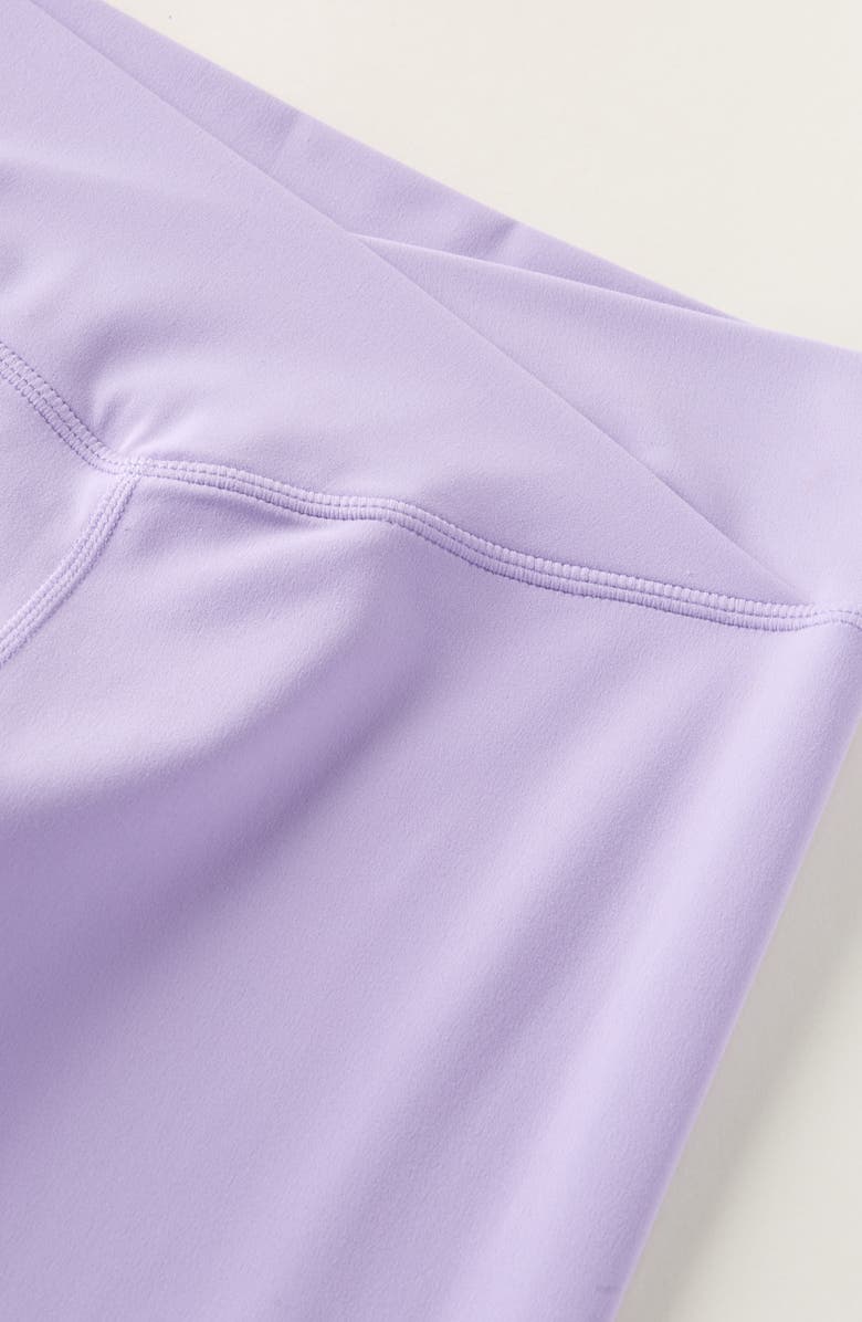 Zella Girl Kids' Live By Crossover High Waist Flare Leggings, Alternate, color, Purple Bonnet