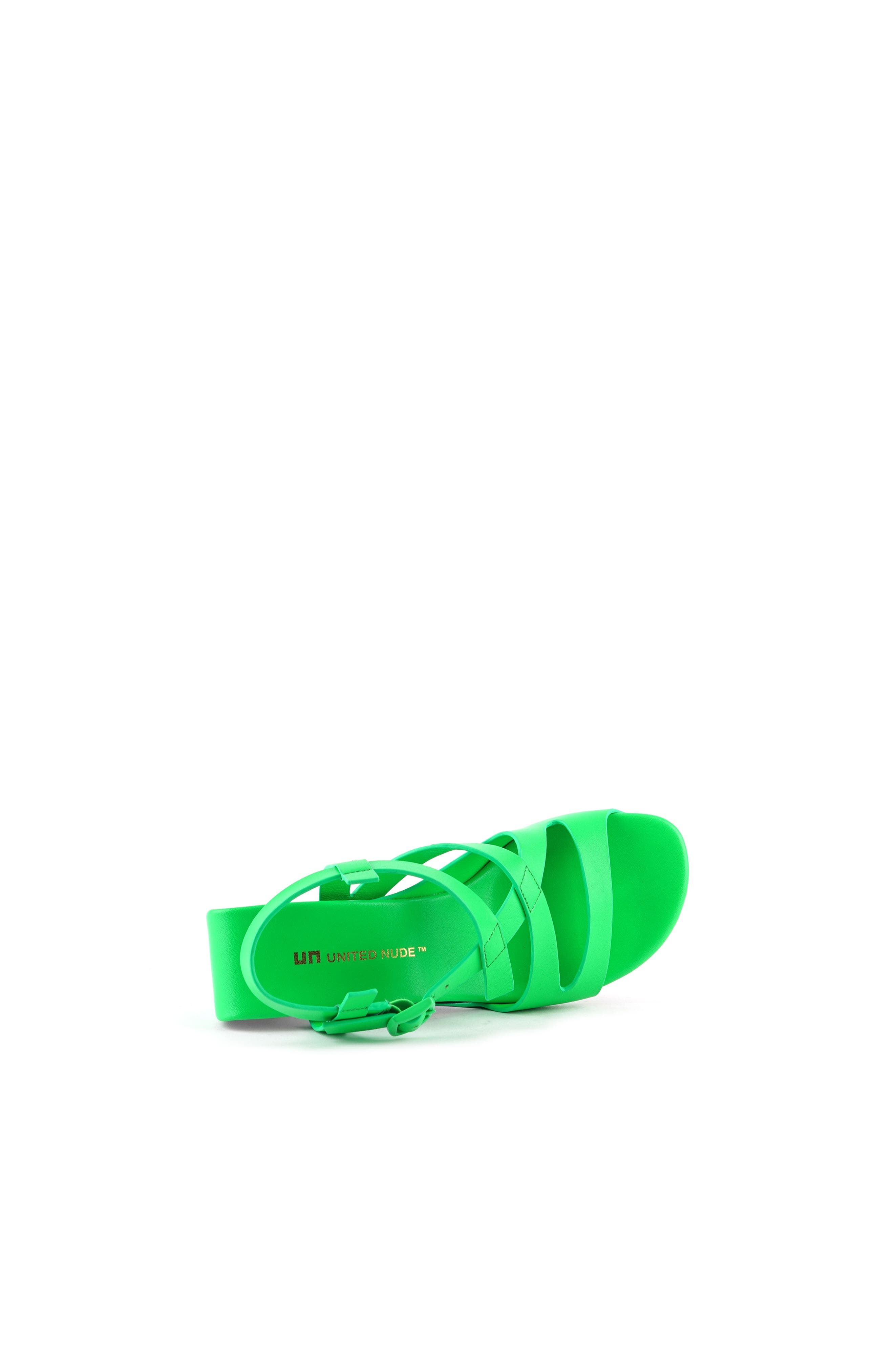 Mobius Straps Mid Sandals, Alternate, color, Fluo Green