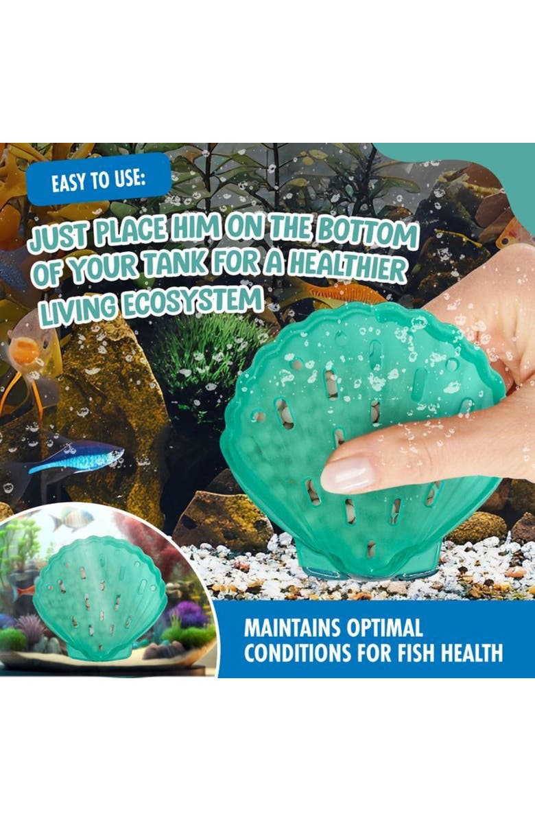 Tank Pals The Water Conditioning Clam, Alternate, color, Blue