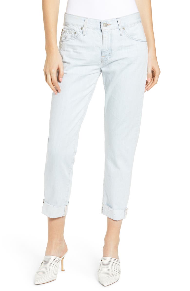 AG The Ex-Boyfriend Ripped Crop Slim Jeans, Main, color, 