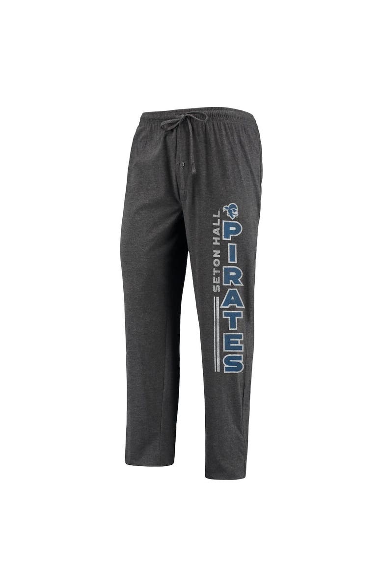 CONCEPTS SPORT Men's Concepts Sport Heathered Charcoal/Blue Seton Hall Pirates Meter T-Shirt & Pants Sleep Set, Alternate, color, Heather Charcoal