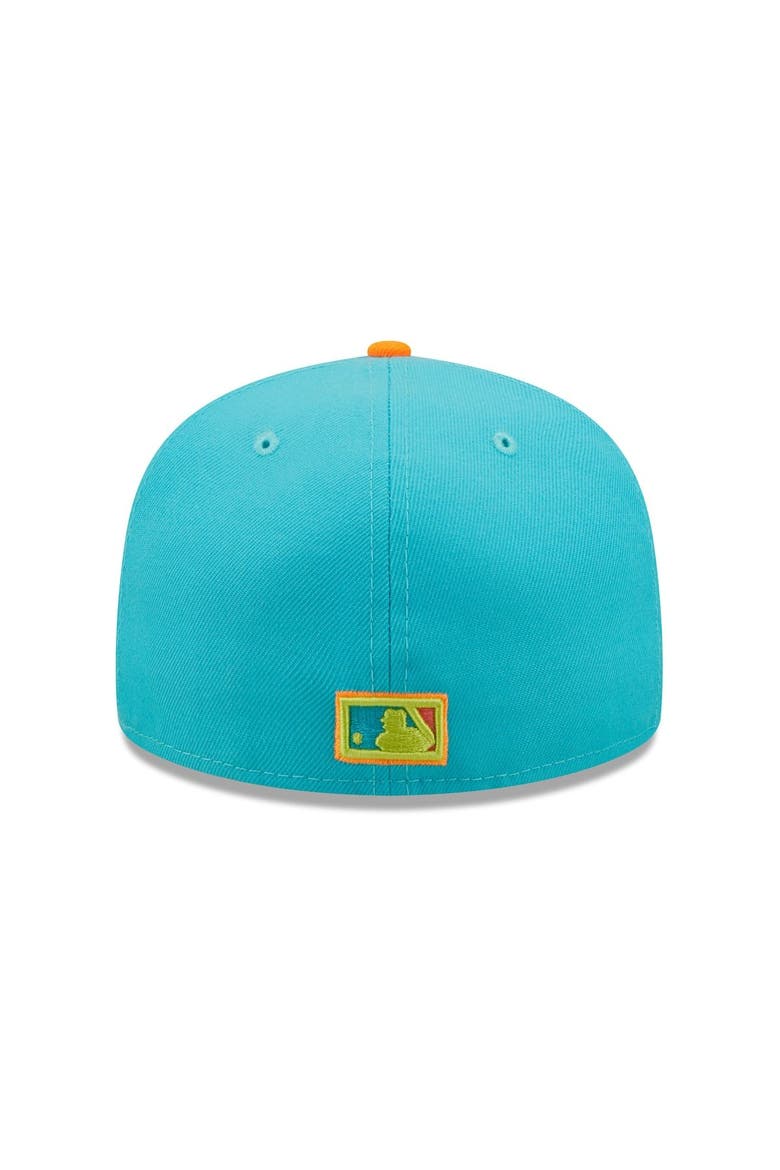 Men's New Era Blue/Orange Los Angeles Dodgers Vice Highlighter 59FIFTY Fitted Hat, Alternate, color, Blue