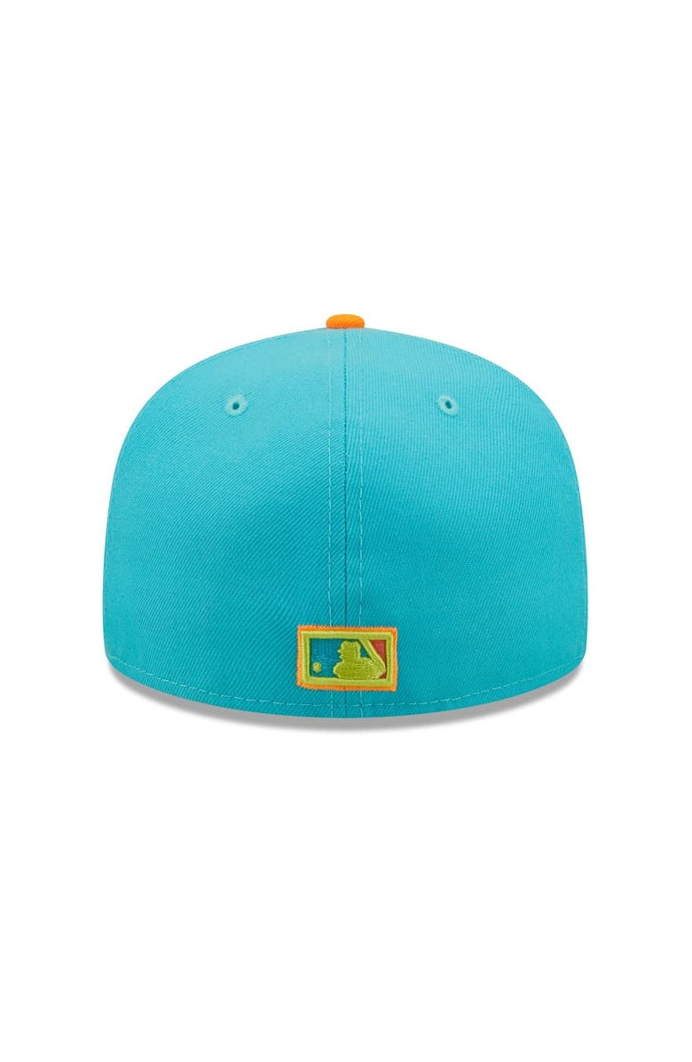 New Era Men's New Era Blue/Orange Los Angeles Dodgers Vice Highlighter 59FIFTY Fitted Hat, Alternate, color, Blue