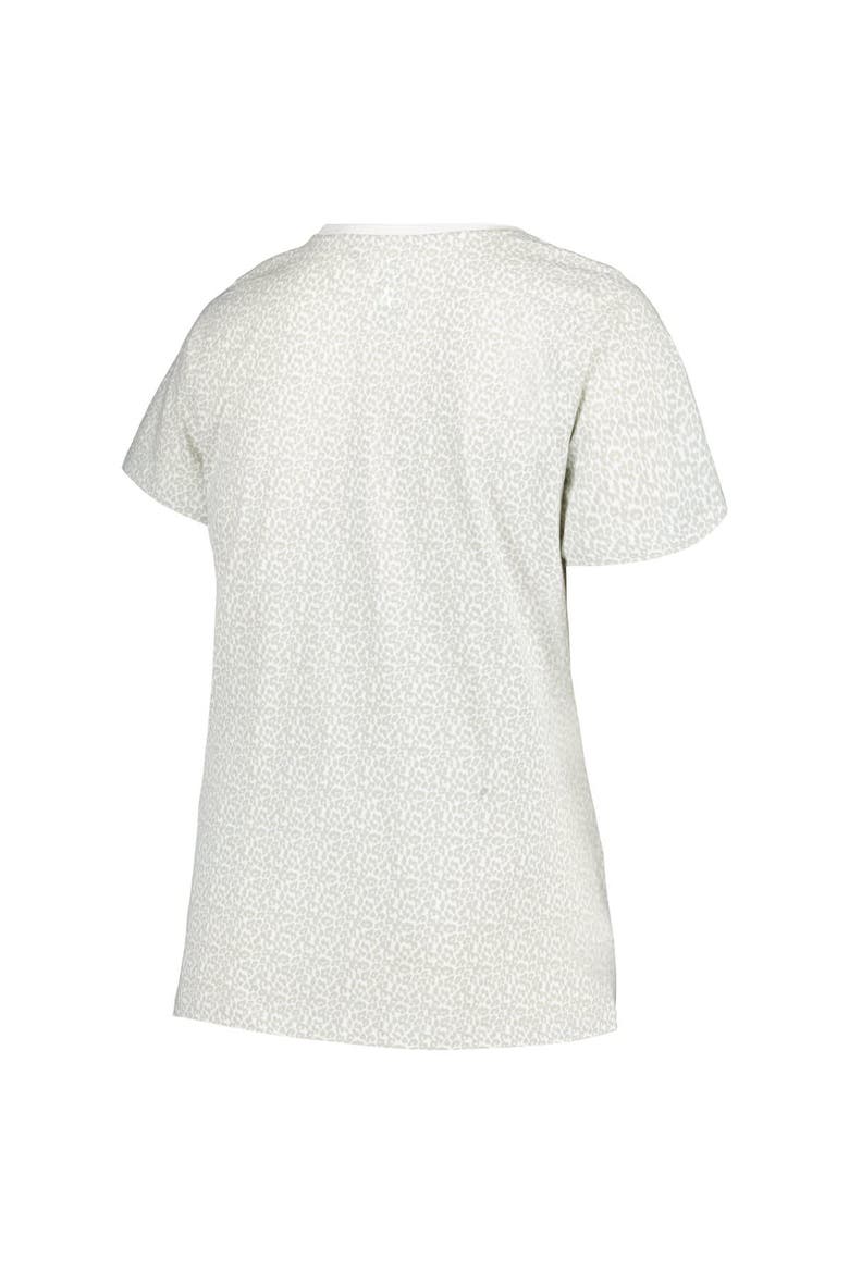 Women's Profile White Los Angeles Dodgers Plus Size Leopard T-Shirt, Alternate, color, White