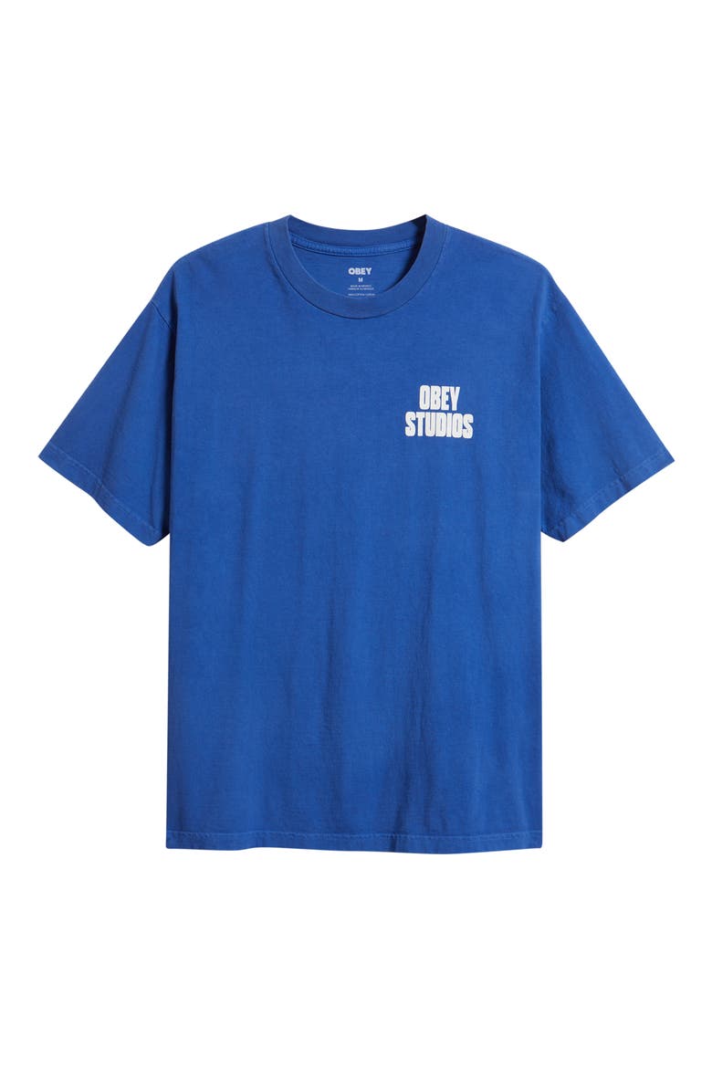 Stamped Graphic T-Shirt, Alternate, color, PIGMENT ELECTRIC INDIGO