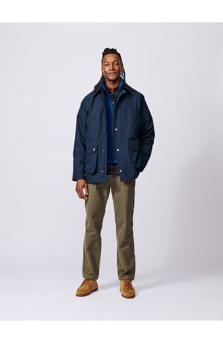 Aubin Derwent Long Sleeve Collared Barn Jacket, Alternate, color, Navy