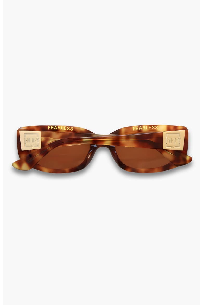Delancey Rectangular Polarized Sunglasses, Alternate, color, Brown