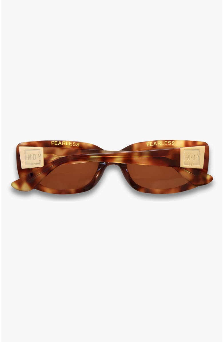 INDY Delancey Rectangular Polarized Sunglasses, Alternate, color, Brown