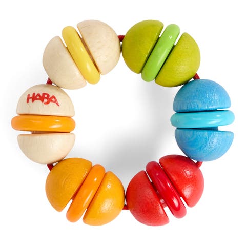 Rainbow Rattle Baby Grasping Toy and Teether
