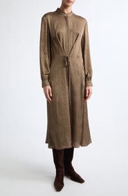 Herno Glen Plaid Satin Dress