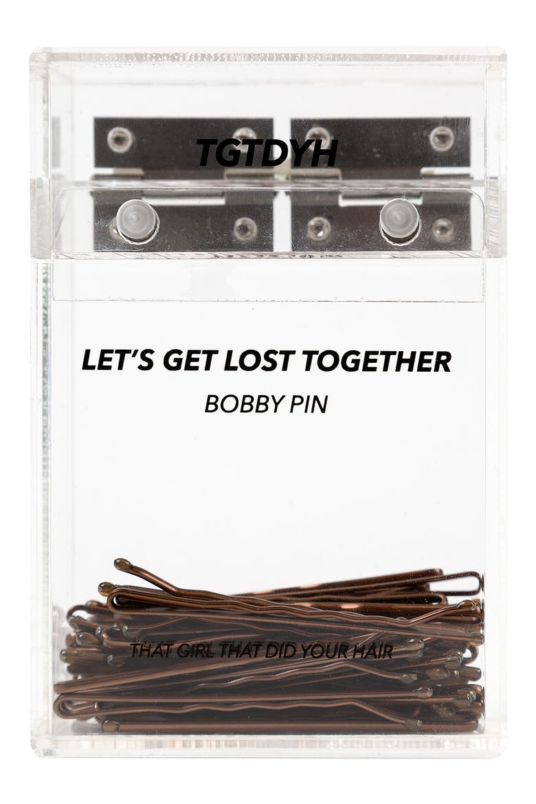 Lost50-Pack Bobby Pin Case, Main, color, BRUNETTE