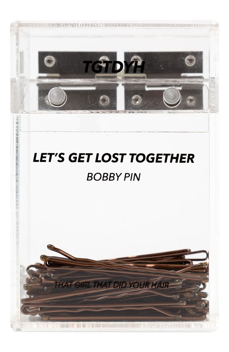 That Girl That Did Your Hair Lost50-Pack Bobby Pin Case, Main, color, Brunette