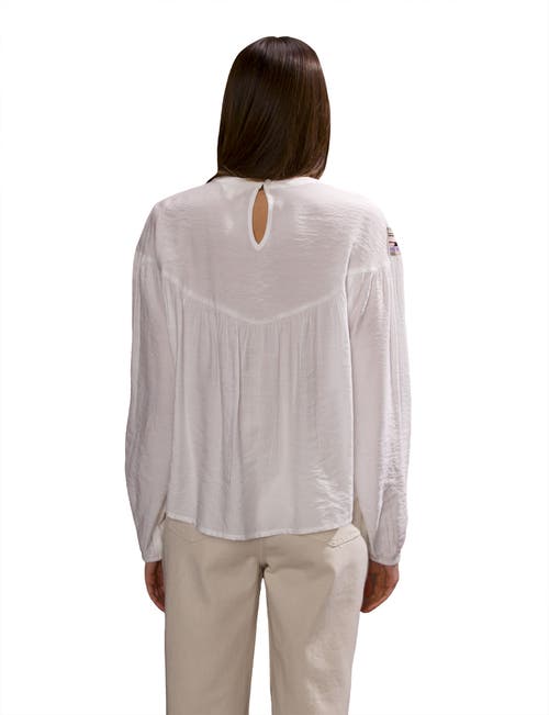 Ro&zo Ivory Multi Embroidered Detail Blouse In Ivory