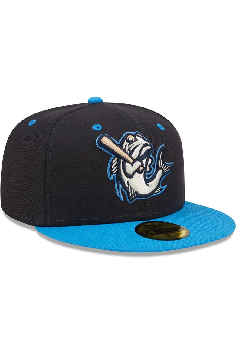 Men's New Era Navy Tampa Tarpons Authentic Collection Road 59FIFTY Fitted Hat, Alternate, color, Navy