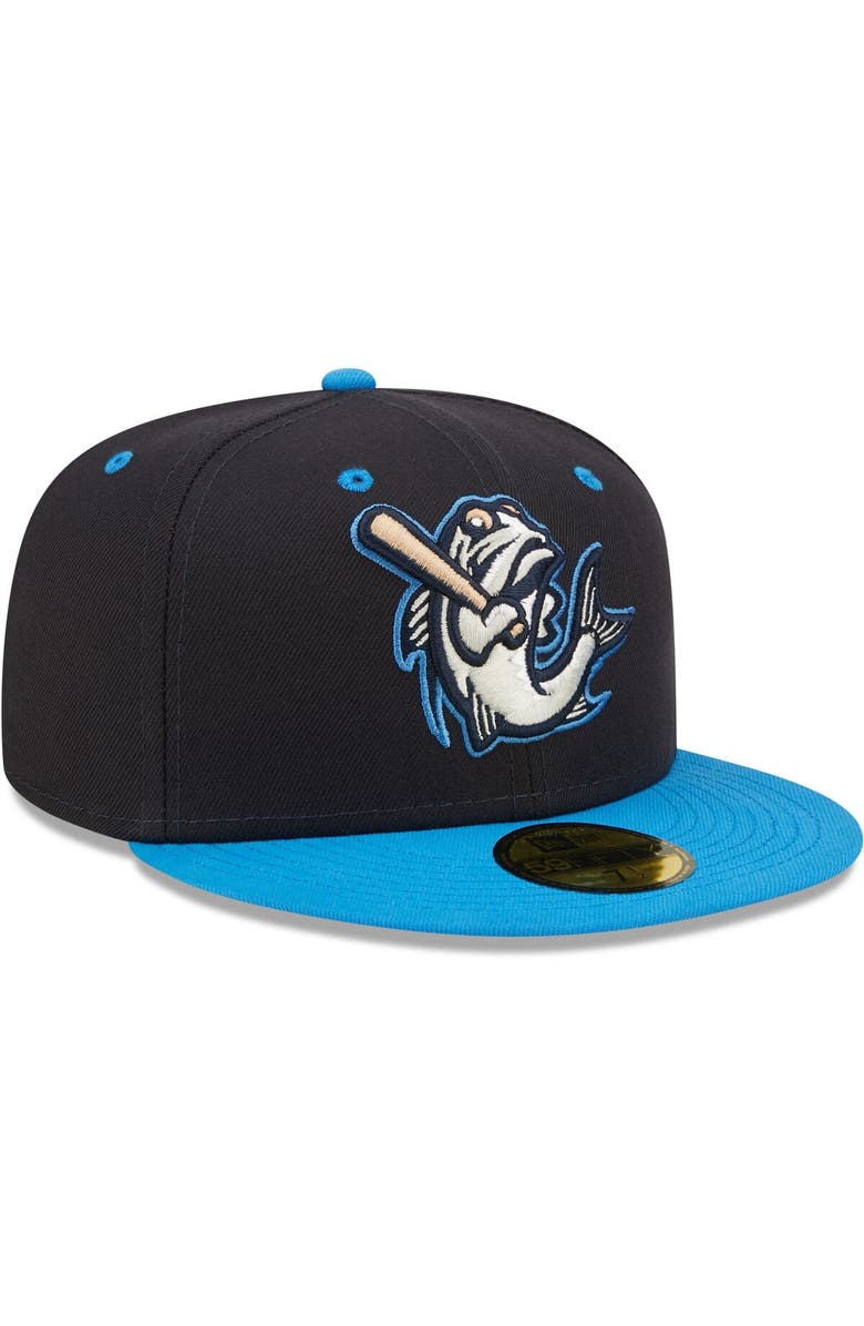 New Era Men's New Era Navy Tampa Tarpons Authentic Collection Road 59FIFTY Fitted Hat, Alternate, color, 