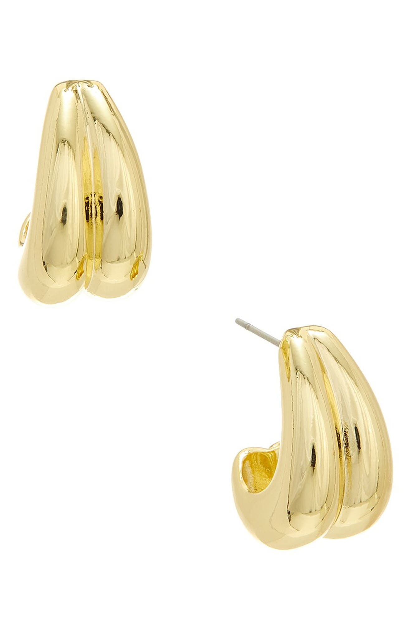Ribbed Huggie Hoop Earrings