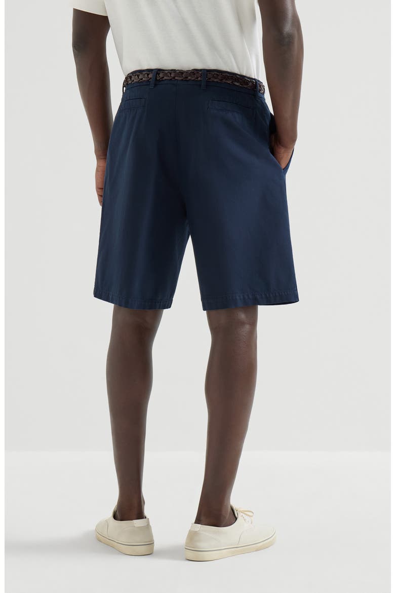 Garment-dyed Bermuda shorts, Alternate, color, Navy Blue