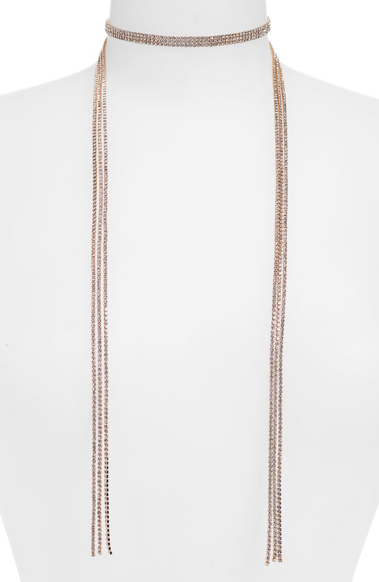 Leith Crystal Wraparound Necklace, Main, color, 