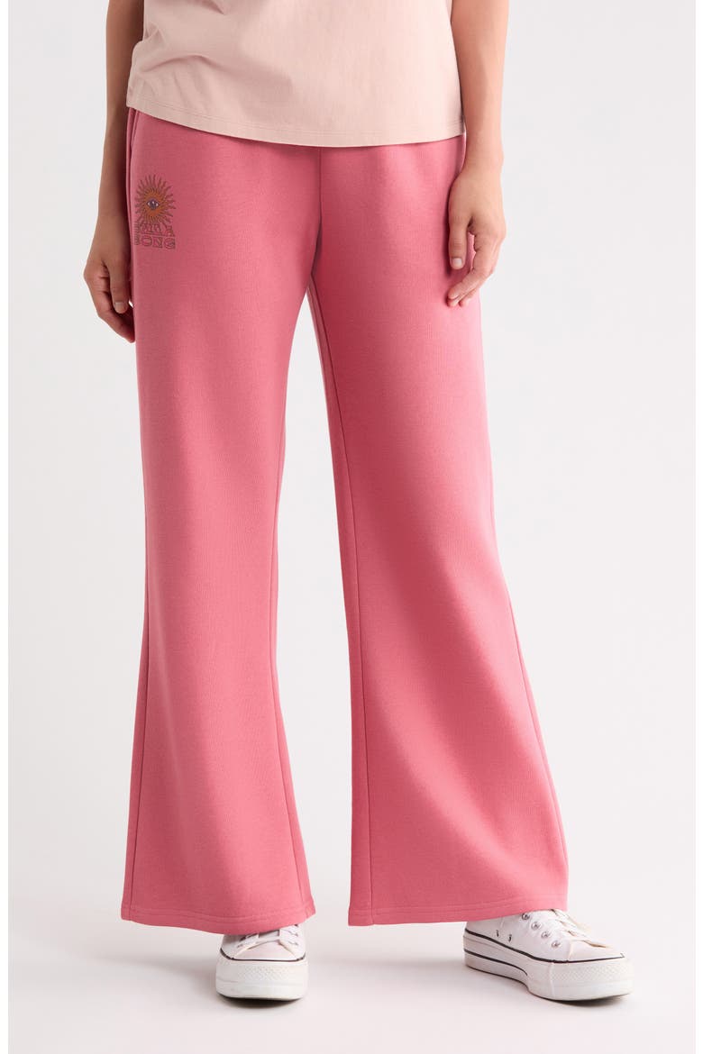 Wave Runner Wide Leg Sweatpants, Main, color, FADED ROSE