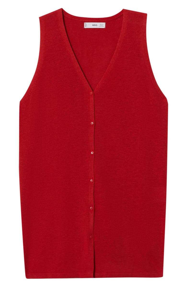 MANGO Oversize Button Front Sweater Vest, Alternate, color,