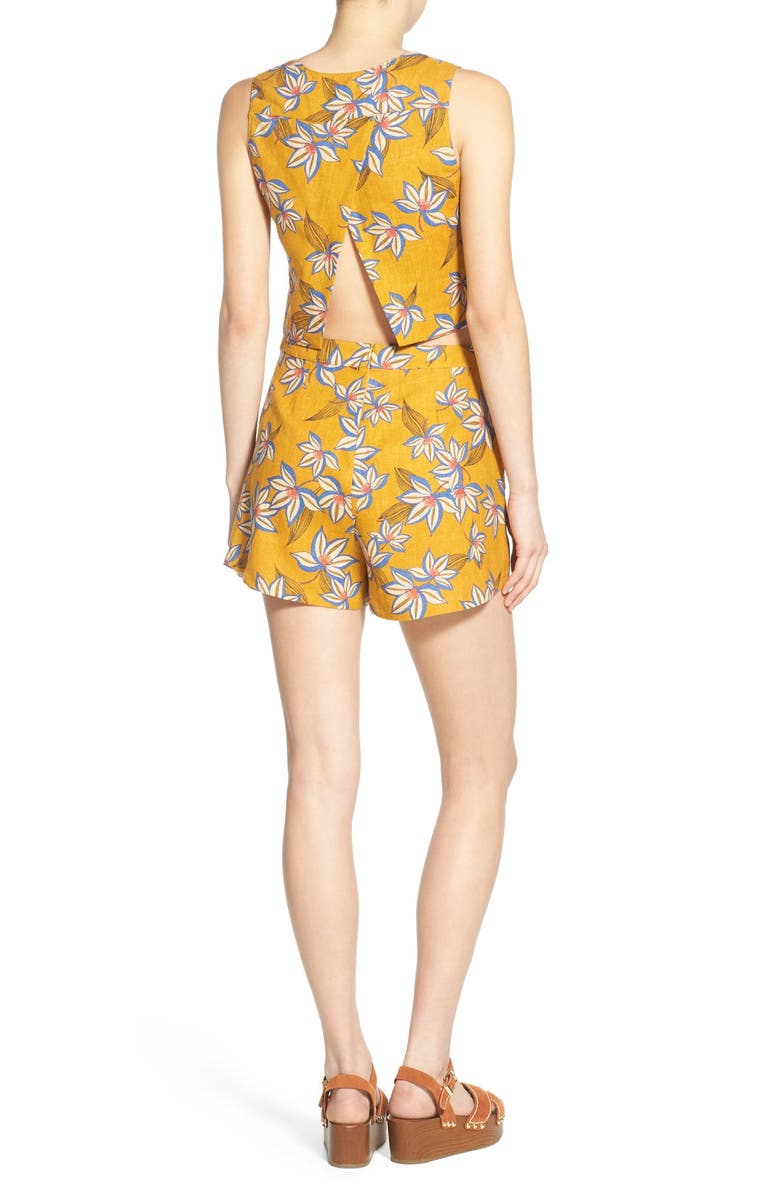 All in Favor Print Pleated Shorts, Alternate, color, 