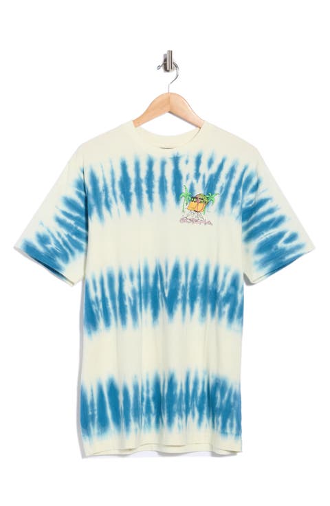 Men's Getaway Tie Dye Cotton Graphic Tee