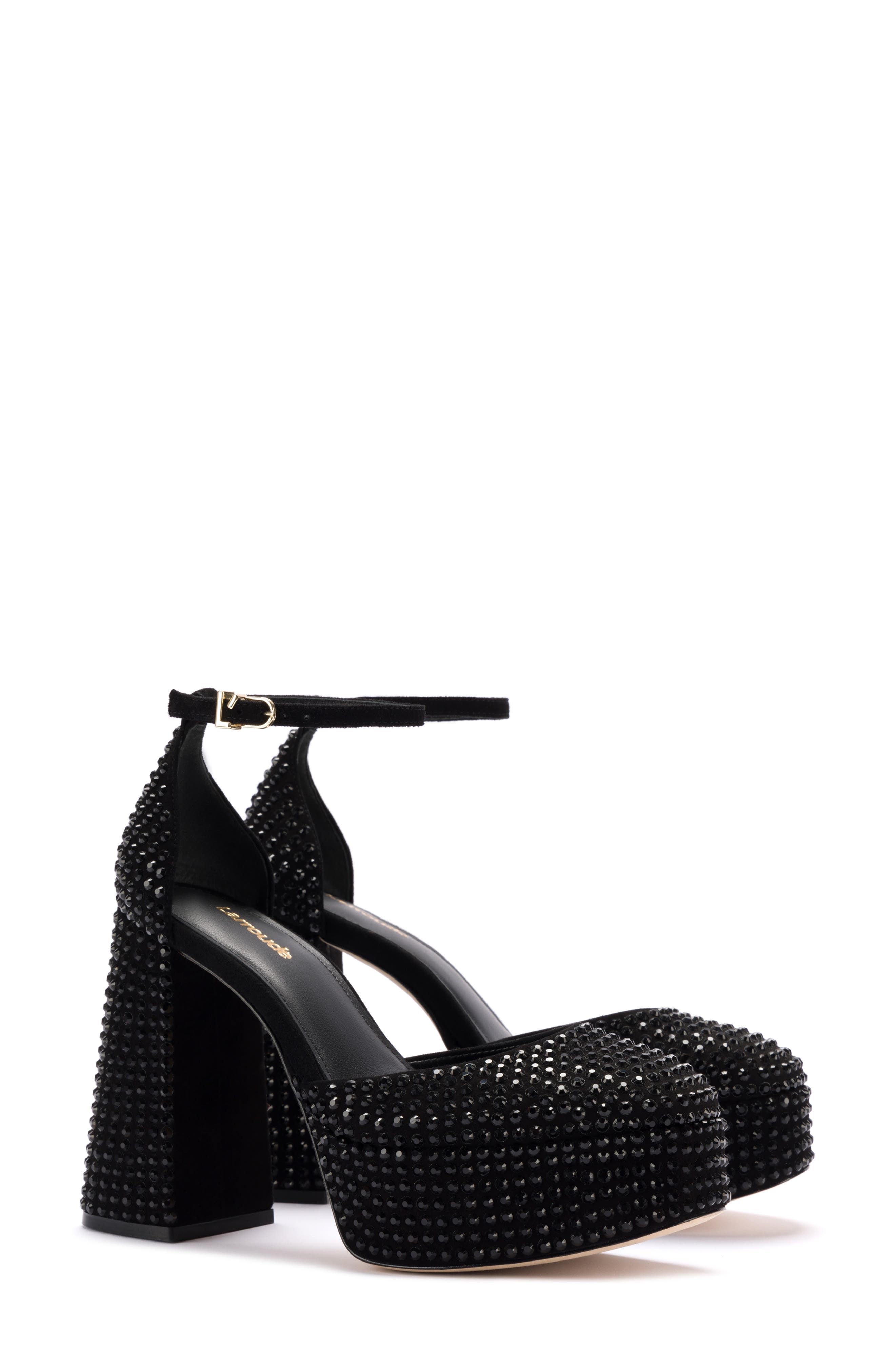 Ari Ankle Strap Platform Pump, Main, color, BLACK CRYSTAL