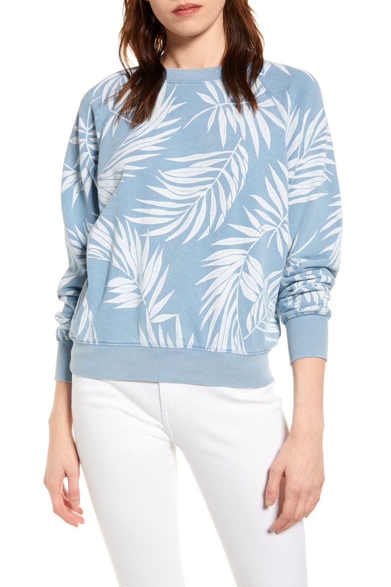 Wild Palms Sweatshirt, Main, color, FRENCH BLUE