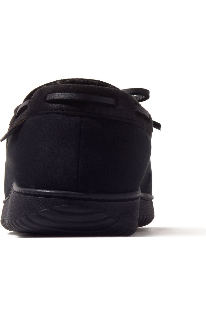 DEARFOAMS Pierce Microsuede Moccasin Slipper, Alternate, color, Black