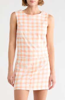 Gingham Check Sleeveless Top