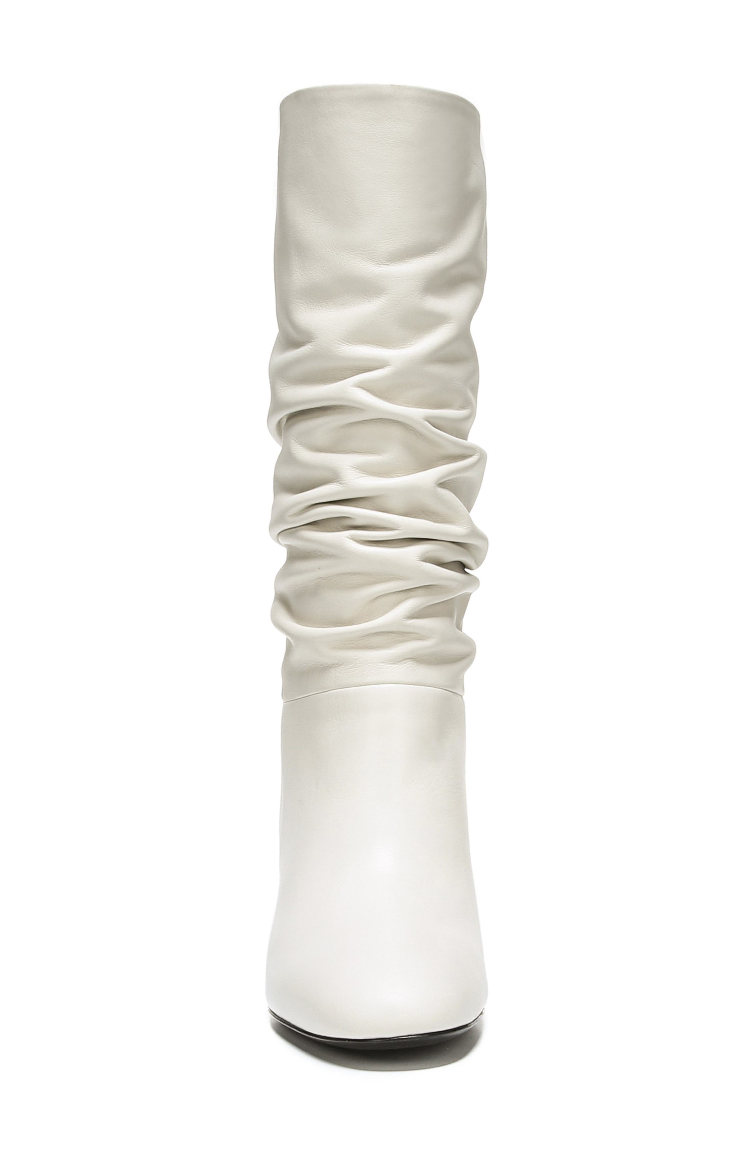 V-Naren Slouchy Boot, Alternate, color, BONE LEATHER