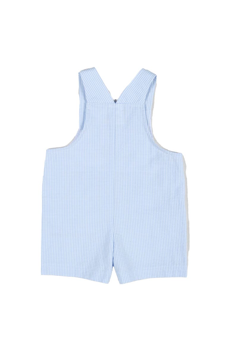 Check Seersucker Shortall With Soccer Goal, Alternate, color, Light Blue