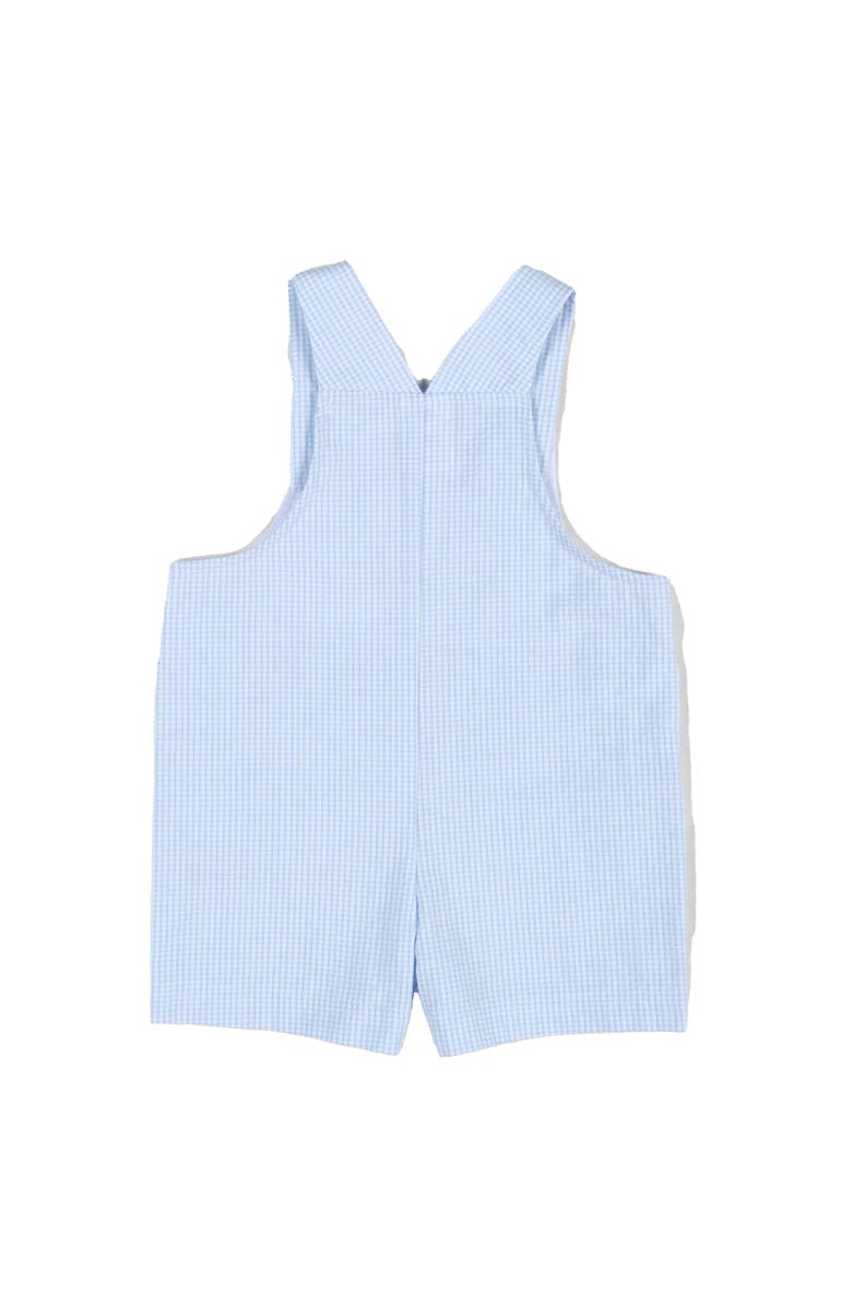 Florence Eiseman Check Seersucker Shortall With Soccer Goal, Alternate, color, Light Blue