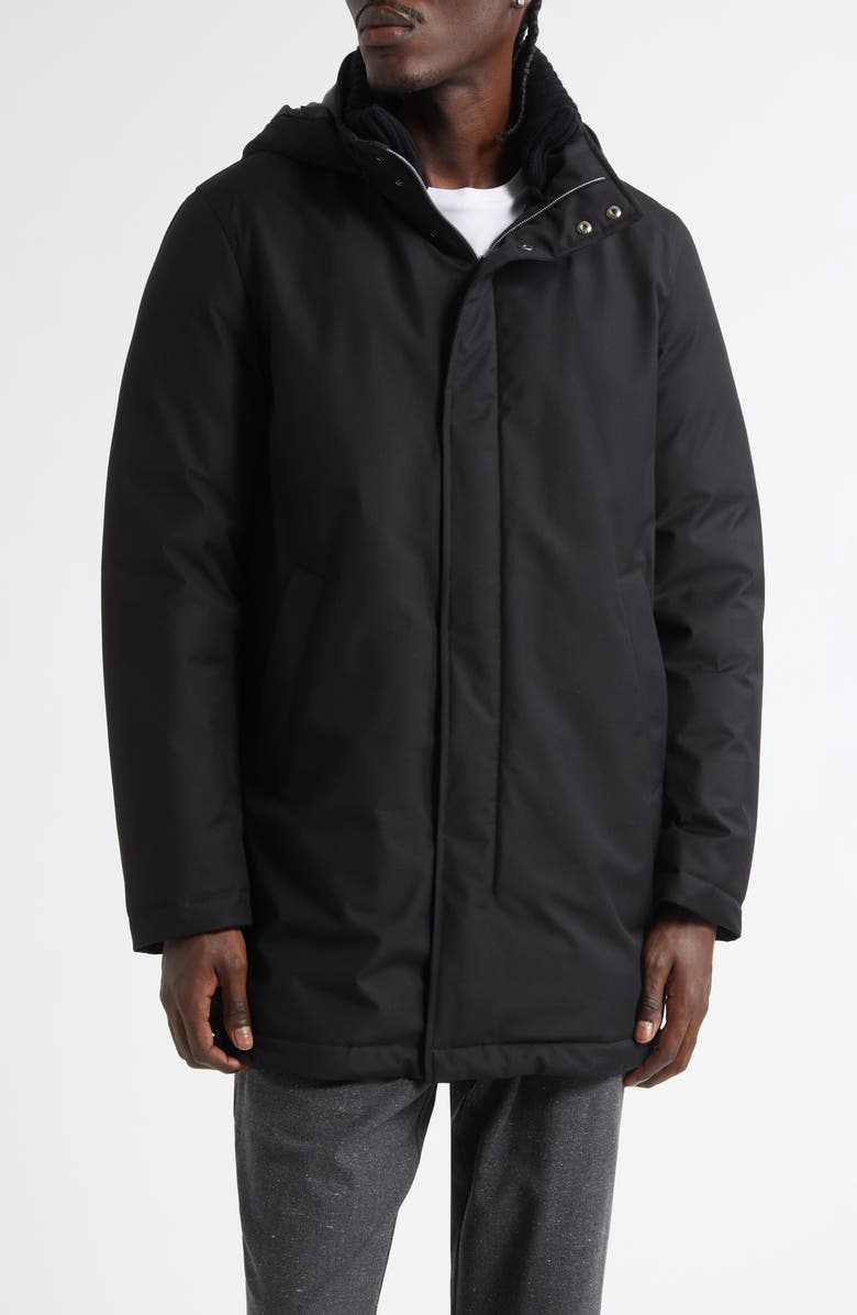 Herno Windproof Hooded Down Parka, Main, color, Black