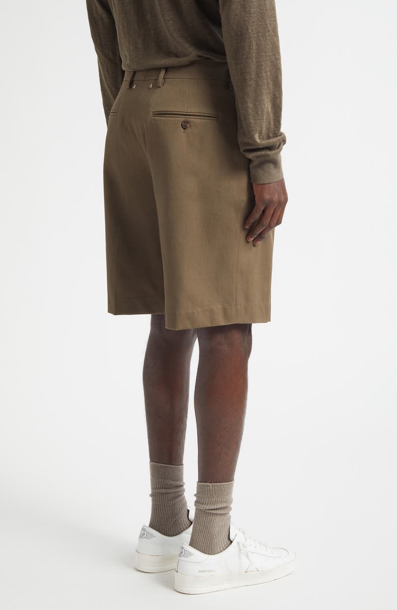 Golden Goose Journey Pleated Virgin Wool Bermuda Shorts, Alternate, color, Cub