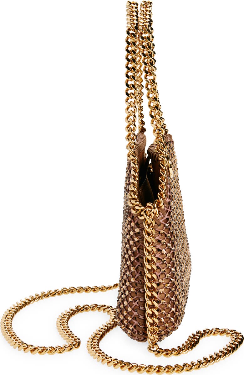 Stella McCartney Mini Falabella Crystal Mesh Crossbody Bag, Alternate, color,