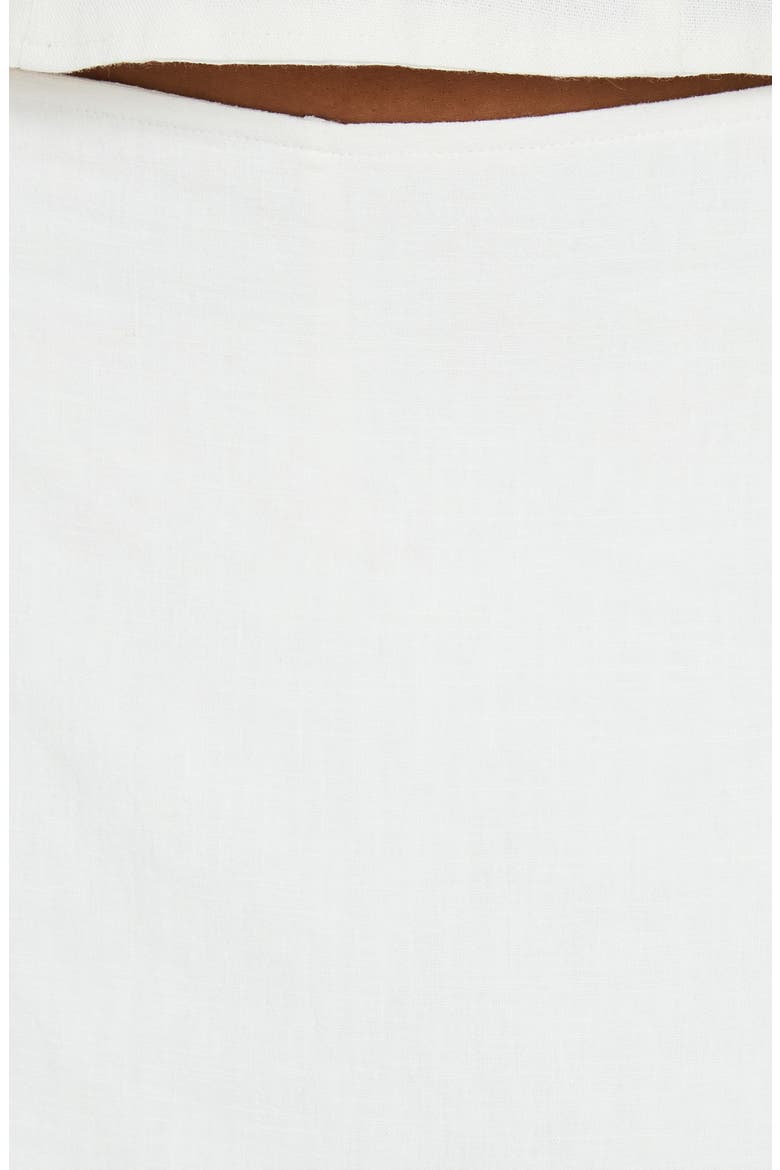 Gigi Linen Blend Miniskort, Alternate, color, WHITE