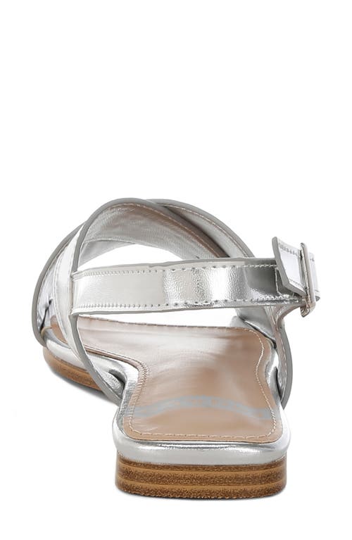 Rag & Co Women's Kanon Metallic Pleather Criss-cross Flats In Silver In Silver
