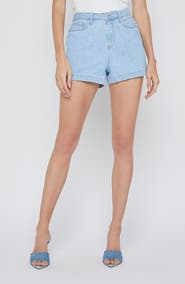 L'AGENCE Gina High Waist Denim Shorts
