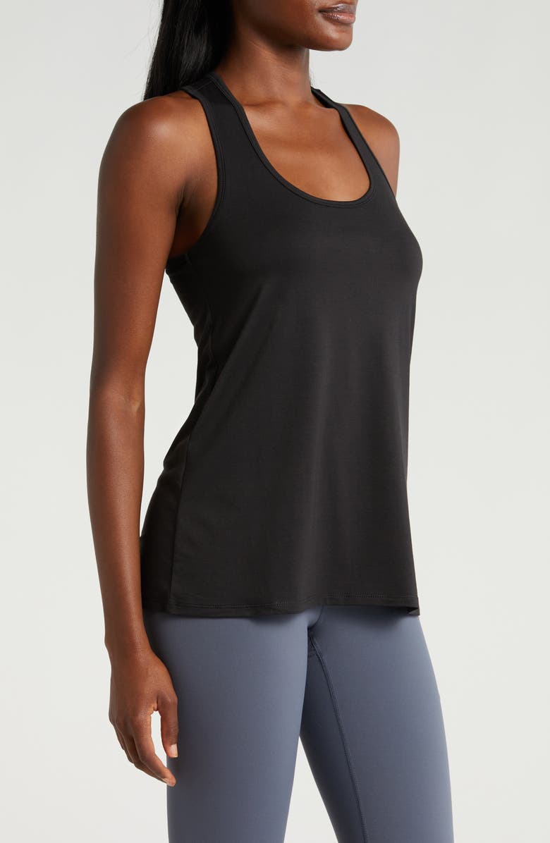 Free Fly Motion Performance Racerback Tank, Alternate, color, Black