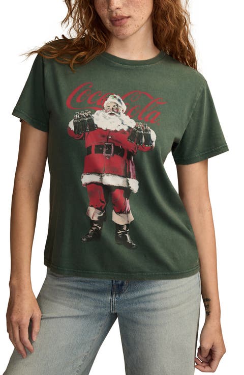 Coca-Cola® Classic Santa Cotton Graphic T-Shirt