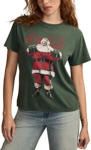 Lucky Brand Coca-Cola® Classic Santa Cotton Graphic T-Shirt