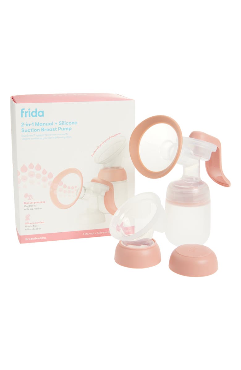 Fridababy Frida Mom 2-in-1 Manual Breast Pump, Main, color, White