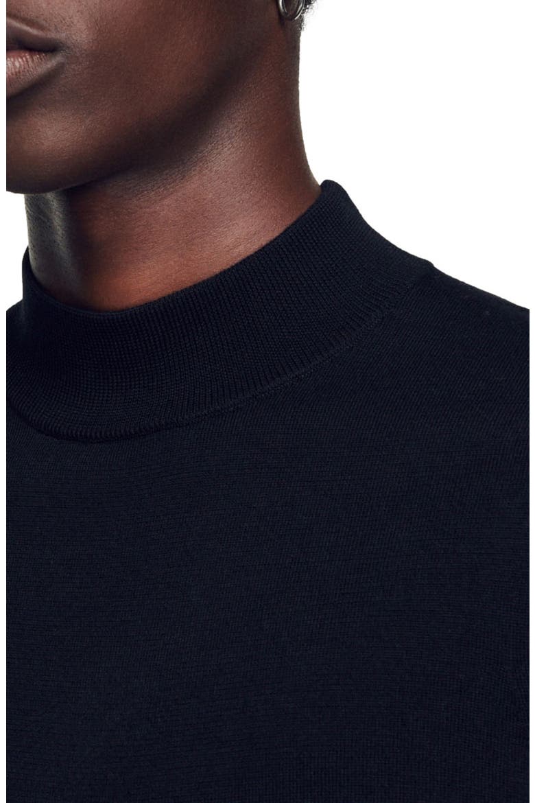 Mock neck sweater, Alternate, color, BLACK