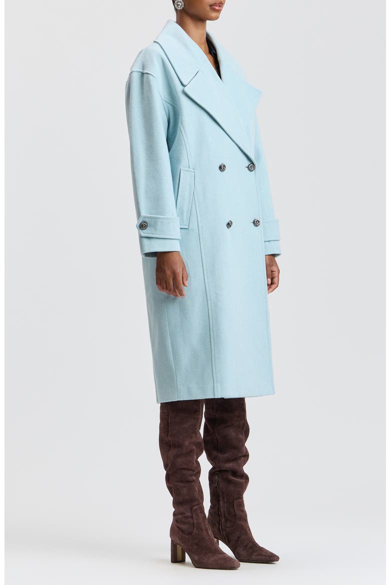 Oversized Double Breasted Cocoon Peacoat, Alternate, color, FROST