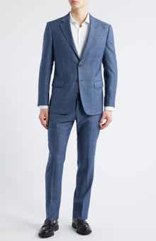Emporio Armani Blue Check Wool Suit