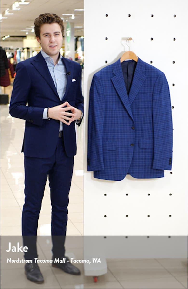 Classic Fit Plaid Wool Sport Coat, sales video thumbnail