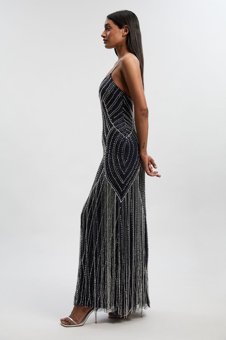 Crystal Maxi Dress, Alternate, color, Navy