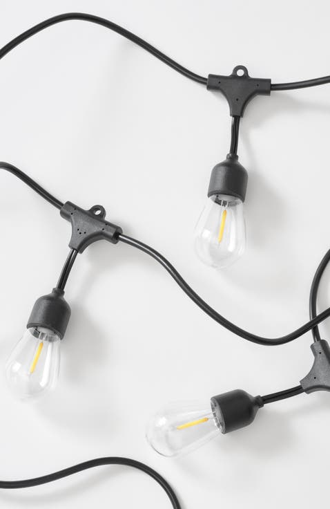 Solar-powered Led Weatherproof Outdoor String Lights, Soft White Light